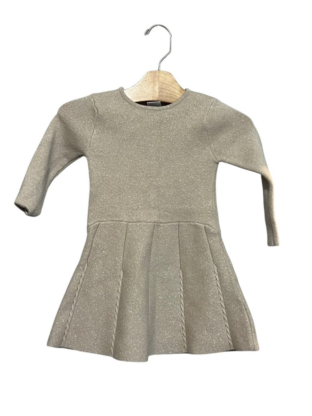 Billieblush Girls Dress Size 2 Gold Silver Sparkle Fit & Flare